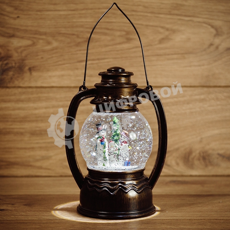 Декоративный фонарь Neon-night с эффектом снегопада и подсветкой 