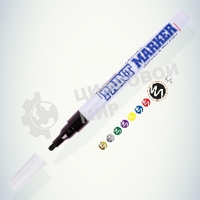 Маркер-краска Slim 2 мм нитро-основа черный MunHwa Б0048235