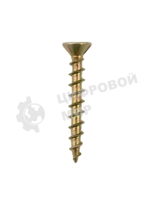 Саморез оконный Kranz острый, 4.1х30, желтый цинк, короб (500 шт./уп.)