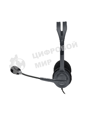 Гарнитура Logitech H111 чёрный, проводная, 3.5 мм