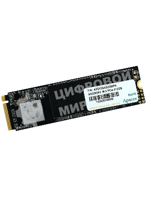 Накопитель SSD Apacer AS2280P4, 512Gb, M.2 2280, PCIe 3.0 x4, NVMe, R/W 2100/1500