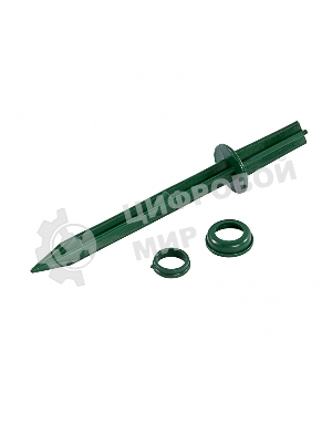 Колышек Palisad 20 см с установ. кольцом для креп. укрыв. мат. и пленки 10шт/уп, зеленый