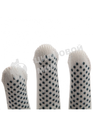 Перчатки из синтетической нити, ПВХ точка, 13 класс, белые, L Россия