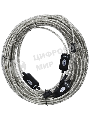 Кабель-адаптер VCOM VUS7049-25M USB2.0-repeater, удлинительный активный Am-->Af 25м