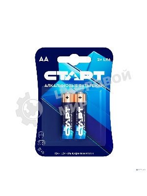 Батарейки СТАРТ LR6-BL2 BLUE 40/720, AA, 2 шт. в блистере