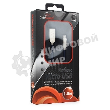 Кабель USB2.0 Cablexpert CC-P-mUSB02Bl-1.8M, AM/microB, серия Platinum, длина 1.8м, синий, блистер