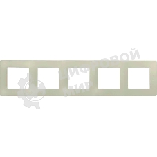 Рамка 5 постов, сл. кость ETIKA 