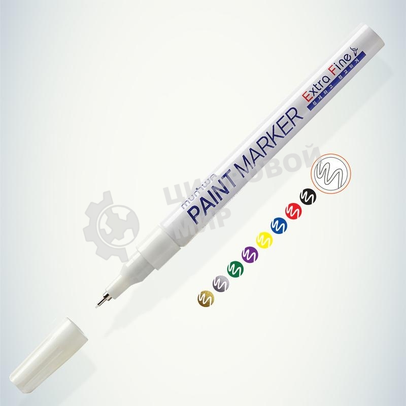 Маркер-краска Extra Fine 1 мм нитро-основа белый MunHwa Б0048236
