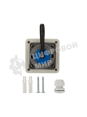 Розетка настенная Rexant влагозащищенная с крышкой 16 А, 2Р+РЕ, IP68