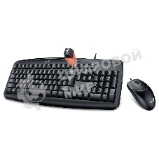 Комплект клавиатура+мышь Genius Smart KM-200 проводной, USB, 1000 DPI, чёрный