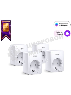 Умная розетка Mini Smart 2.4 GHz Wi-Fi Socket, 4 units, 220-240 V, Max Load 10 A, Bluetooth 4.2 (onboarding only)