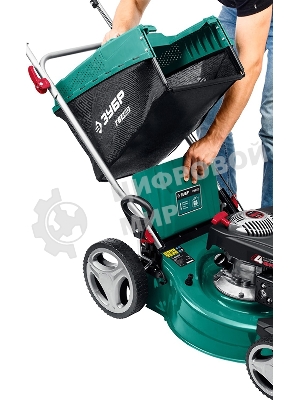 Газонокосилка Зубр 460 мм 4.5 л.с. бензиновая
