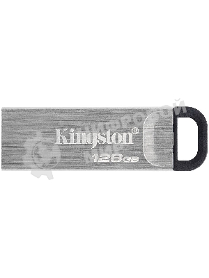 Флешка USB Kingston DataTraveler KYSON (DTKN/128 Gb), 128Gb, USB 3.2 Gen 1, R/W 200/60, серебристый/черный