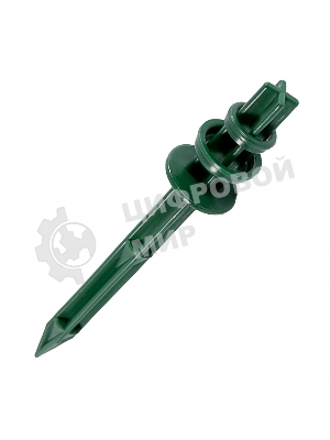 Колышек Palisad 20 см с установ. кольцом для креп. укрыв. мат. и пленки 10шт/уп, зеленый