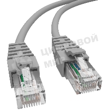 Патч-корд NTSS NTSS-PC-UTP-RJ45-5e-0.3-LSZH-GY NTSS-PC-UTP-RJ45-5E-0.3-LSZH UTP RJ-45 вил.-вилка RJ-45 cat.5e 0.3м серый LSZH (уп.:1шт) 26AWG