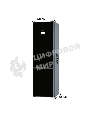 Холодильник Bosch KGN39LB30U черный двухкамерный 290/110л морозилка снизу, No Frost