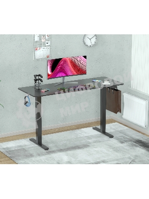 Стол компьютерный Cactus CS-EDL-BBK черный, столешница ДСП, каркас черный