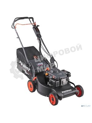 Газонокосилка бензиновая PATRIOT PT 54AS, 53 см, самоходная(3 скорости), 7,5л.с., алюминиевая дека, крданная передача на редуктор колес травосборник 75л