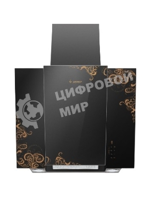 Вытяжка наклонная Gefest ВО 3603 К19 черный/золотистый, 60 см, 550 куб. м/ч, 76 дБ