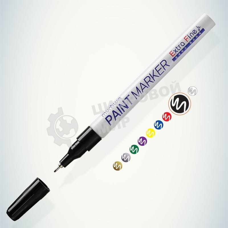 Маркер-краска Extra Fine 1 мм нитро-основа черный MunHwa Б0048237