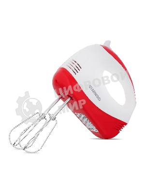 Миксер ручной Starwind SHM-251 250 Вт, белый/коралловый