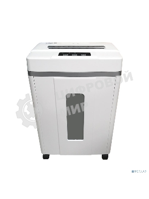 Шредер Office Kit S200TSCD 0,8x2 белый (секр.P-7) фрагменты 6лист. 25лтр. скобы пл.карты CD
