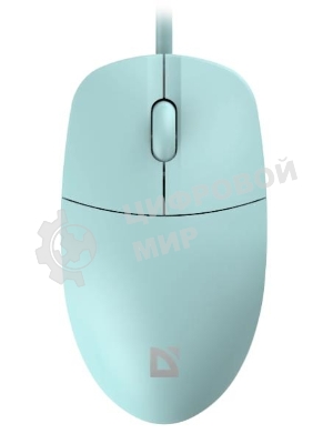 Мышь проводная Defender Azora MB-241 голубой, 1200 dpi, USB, кнопки - 3