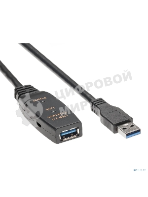 Кабель-адаптер USB3.0-repeater, удлинительный активный Am-->Af 15м QUST/qust
