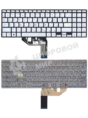 Клавиатура для ноутбука Asus VivoBook X513E серебристая