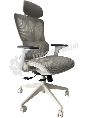 Кресло Cactus CS-CHR-MC02GY серый, сетка, подголовник