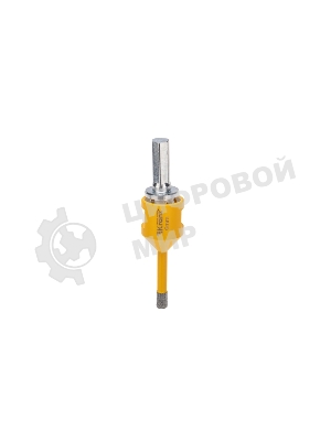 Коронка алмазная профессиональная по керамограниту и железобетону Kranz М14, вакуумное спекание, 6 мм, для УШМ