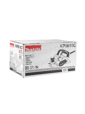 Рубанок Makita KP0810C Рубанок,1050Вт,12000об\м,ширина-82мм,глуб-4мм,3.2кг,кор,парал упор