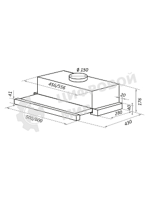 Вытяжка встраиваемая Maunfeld VS Fast 60 белый, 60 см, 850 куб. м/ч, 47 дБ