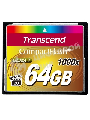 Флеш карта CF 64Gb Transcend TS64GCF1000 (1000X) 