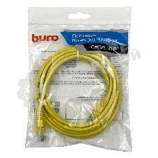 Патч-корд Buro UTP cat5E 3м желтый RJ-45 (m)-RJ-45 (m)