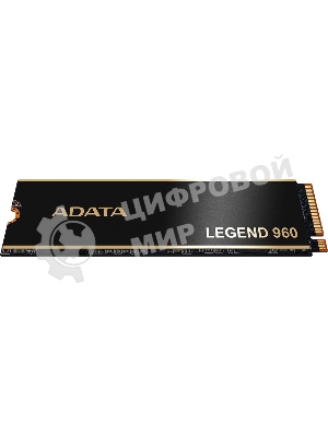 Накопитель SSD ADATA LEGEND 960, 4Tb, PCIe 4.0 x4, M.2 2280, NVMe, R/W 7400/6800, с радиатором