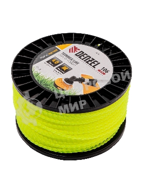 Леска для триммера Denzel витой квадрат, 4,0мм х 106м, на DIN катушке FLEX CORD