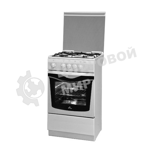 Плита газовая De Luxe 5040.37Г (КР) белый, конфорок 4 шт, духовка 43 л, 50 см x 85 см x 50 см