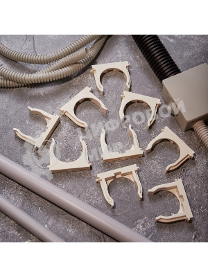 Крепеж-клипса для монтажного пистолета Rexant Ø 50 мм, белая (25 шт/уп)