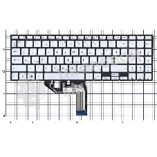 Клавиатура для ноутбука Asus VivoBook X513E серебристая