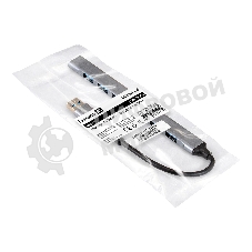 USB-концентратор 7-в-1 ExeGate DUB-761C3 (кабель-адаптер USB Type-A + Type-C --> 6xUSB2.0, 1xUSB3.0, Plug&Play, серебристый)