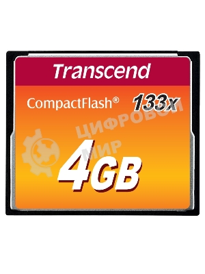 Флеш карта CF 4Gb 133x Type I Transcend (TS4GCF133)