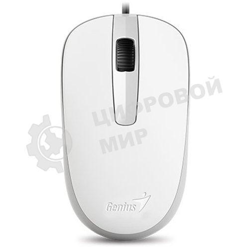 Мышь проводная Genius DX-120 белый, 1000 dpi, USB, кнопки - 3