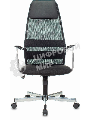 Кресло Бюрократ KB-5M TW-01 3C11 черный, сетка/ткань, 120 кг, механизм качания, с подголовником
