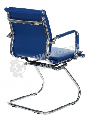 Кресло Бюрократ CH-993-Low-V/blue синий, экокожа, 120 кг, механизм качания, низкая спинка