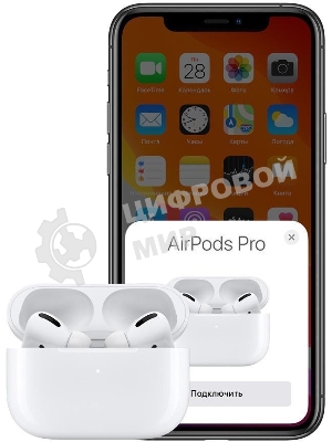 Наушники TWS Apple AirPods Pro 2 белый, вкладыши, Bluetooth, активное шумоподавление