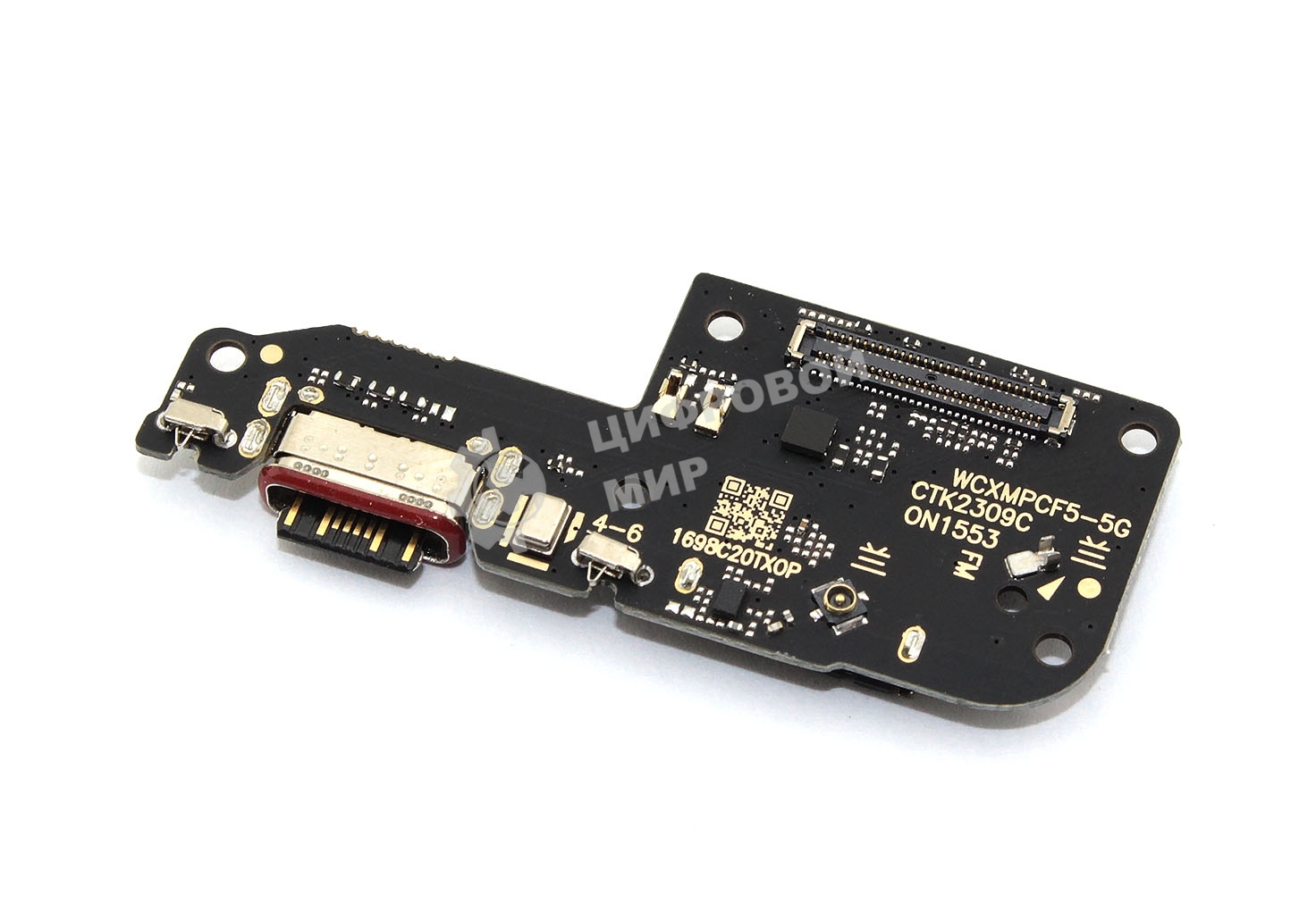 Нижняя плата (шлейф) с разъемом зарядки и микрофоном для Xiaomi Poco F5 (23049PCD8G)