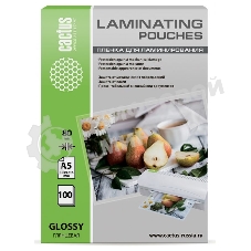 Пленка для ламинирования Cactus 80мкм A5 (100 шт) глянцевая 154x216 мм CS-LPGA580100