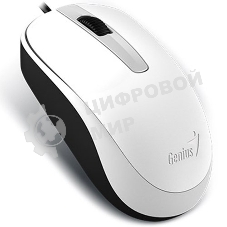 Мышь проводная Genius DX-120 белый, 1000 dpi, USB, кнопки - 3