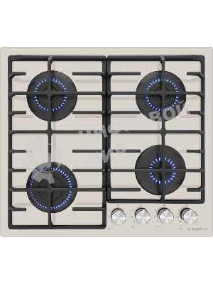 Газовая варочная панель Maunfeld EGHG.64.6CBG/G, 4 конфорки, закаленное стекло, бежевый